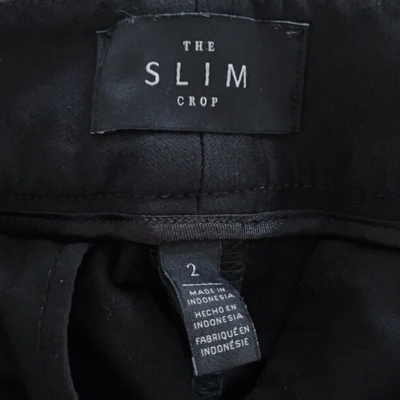 White House Black Market The Slim Crop Pants Black Size 2 Stretch Workwear - Picture 7 of 13